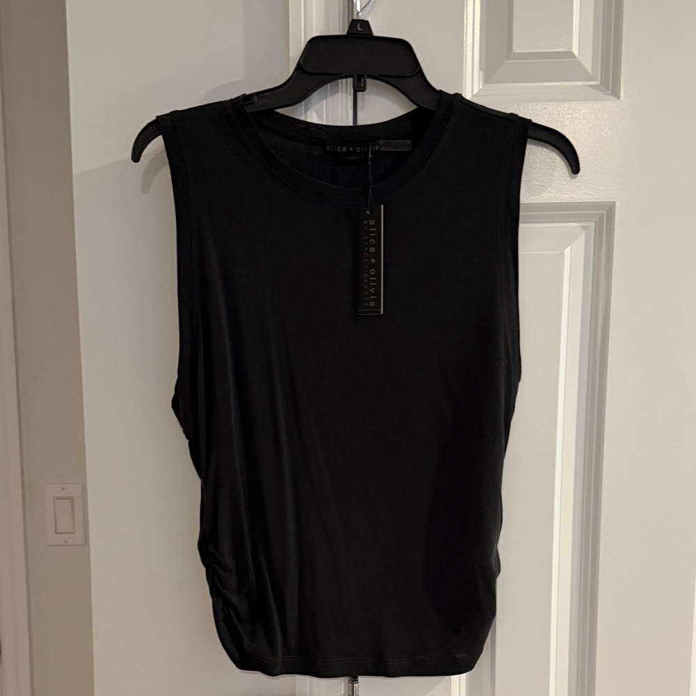 NWT Alice + Olivia Classic Black Tank Top
